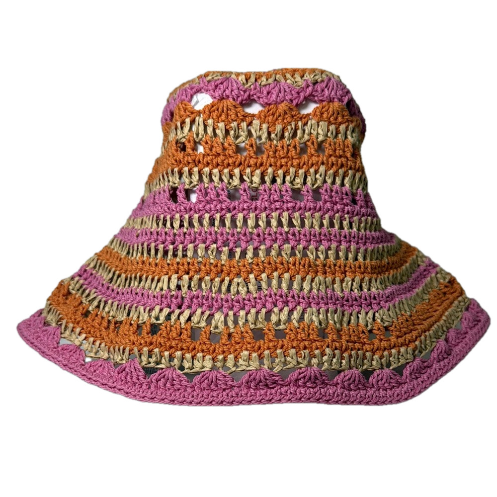 MANGO Natural Fibre Crochet Bucket Hat SKU0366,0367,0368